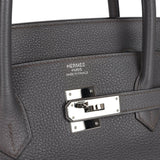 Pre-owned Hermes Birkin 40 Etain Togo Palladium Hardware