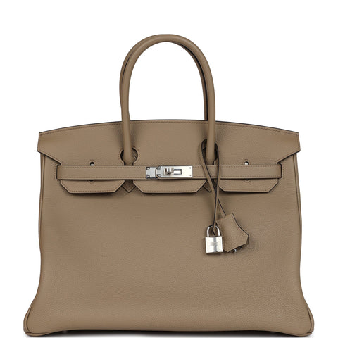 Hermes Birkin 35 Beige Marfa Togo Palladium Hardware