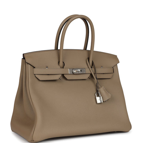 Hermes Birkin 35 Beige Marfa Togo Palladium Hardware