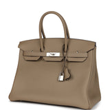 Hermes Birkin 35 Beige Marfa Togo Palladium Hardware