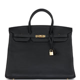 Hermes Birkin 40 Black Togo Gold Hardware