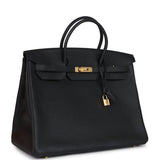 Hermes Birkin 40 Black Togo Gold Hardware