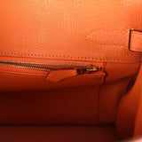 Pre-owned Hermes Birkin 30 Orange Togo Gold Hardware