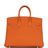 Hermes Birkin 25 Orange Togo Palladium Hardware