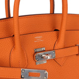 Hermes Birkin 25 Orange Togo Palladium Hardware