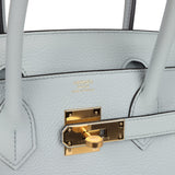 Hermes Birkin 30 Bleu Pale Clemence Gold Hardware