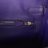 Hermes Birkin 30 Iris Clemence Palladium Hardware