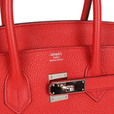 Pre-owned Hermes Birkin 35 Geranium Togo Palladium Hardware