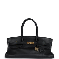 Pre-owned Hermes Shoulder Birkin 42 JPG Black Clemence Gold Hardware