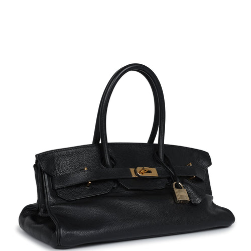 Pre-owned Hermes Shoulder Birkin 42 JPG Black Clemence Gold Hardware