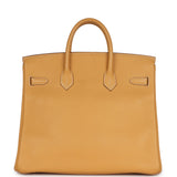 Vintage Hermes Birkin HAC 32 Natural Sable Fjord Brushed Palladium Hardware