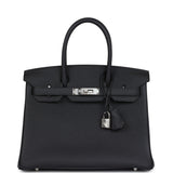 Hermes Birkin 30 Black Togo Palladium Hardware