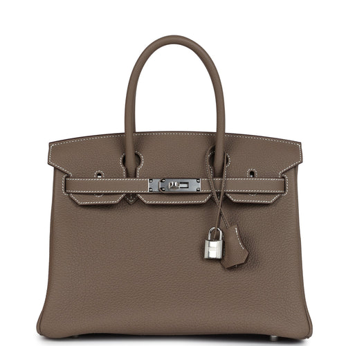 Hermes Birkin 30 Etoupe Togo Palladium Hardware