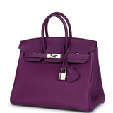 Pre-owned Hermes Special Order (HSS) Birkin 25 Anemone Togo Palladium Hardware