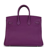 Pre-owned Hermes Special Order (HSS) Birkin 25 Anemone Togo Palladium Hardware