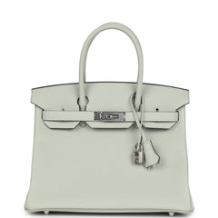Hermes Birkin 30 Gris Neve Togo Palladium Hardware