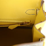 Hermes Special Order (HSS) Birkin 25 Gris Perle and Mimosa Matte Alligator Brushed Gold Hardware