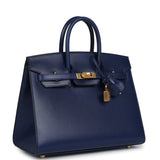 Hermes Birkin Sellier 25 Bleu Saphir Box Gold Hardware