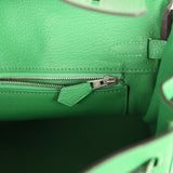 Pre-owned Hermes Birkin 25 Bambou Togo Palladium Hardware