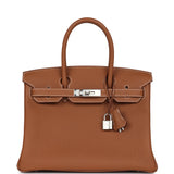 Hermes Birkin 30 Gold Togo Palladium Hardware