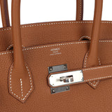 Hermes Birkin 30 Gold Togo Palladium Hardware