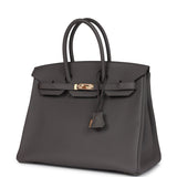 Hermes Birkin 35 Etain Togo Rose Gold Hardware