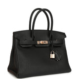 Hermes Birkin 30 Black Togo Rose Gold Hardware