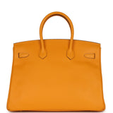 Pre-owned Hermes Birkin 35 Jaune D'Or Epsom Gold Hardware