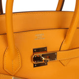 Pre-owned Hermes Birkin 35 Jaune D'Or Epsom Gold Hardware