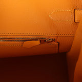 Pre-owned Hermes Birkin 35 Jaune D'Or Epsom Gold Hardware