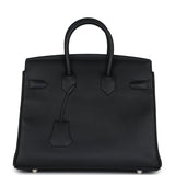 Hermes Birkin 25 Shadow Black Swift Palladium Hardware