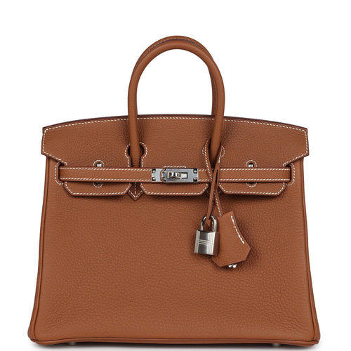 Hermes Birkin 25 Gold Togo Palladium Hardware