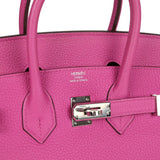 Pre-owned Hermes Birkin 25 Rose Pourpre Togo Palladium Hardware