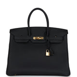 Hermes Birkin 35 Black Togo Gold Hardware