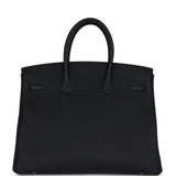 Hermes Birkin 35 Black Togo Gold Hardware