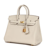 Hermes Birkin 25 Craie Taurillon Novillo Gold Hardware