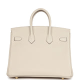 Hermes Birkin 25 Craie Taurillon Novillo Gold Hardware