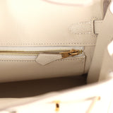 Hermes Birkin 25 Craie Taurillon Novillo Gold Hardware