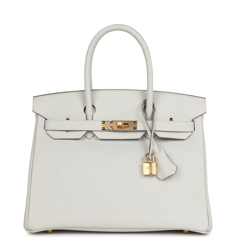 Hermes Birkin 30 Gris Perle Togo Gold Hardware