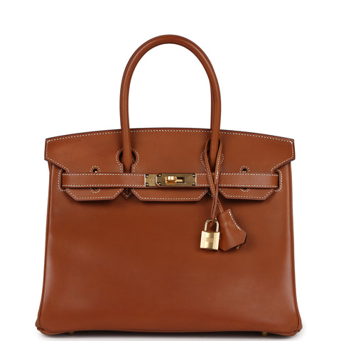 Hermes Birkin 30 Fauve Barenia Gold Hardware