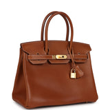 Hermes Birkin 30 Fauve Barenia Gold Hardware