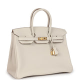 Hermes Birkin 35 Craie Togo Gold Hardware