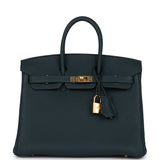 Hermes Birkin 25 Vert Cypress Gold Hardware