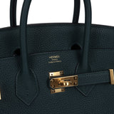 Hermes Birkin 25 Vert Cypress Gold Hardware