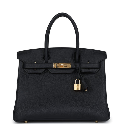 Hermes Birkin 30 Black Togo Gold Hardware
