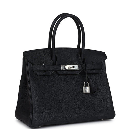 Hermes Birkin 30 Black Togo Palladium Hardware