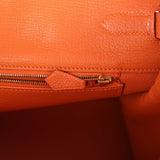 Pre-owned Hermes Birkin 35 Orange Togo Gold Hardware