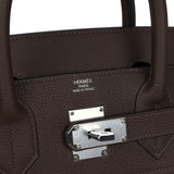 Pre-owned Hermes HAC Birkin 40 Ecorce Togo Palladium Hardware