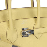 Hermes Birkin 25 Jaune Poussin Togo Palladium Hardware