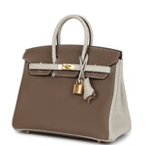 Hermes Special Order (HSS) Birkin 25 Etoupe and Craie Togo Gold Hardware